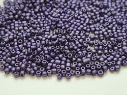 1000 små pärlor, fröpärlor, glaspärlor (2 mm) - Lila