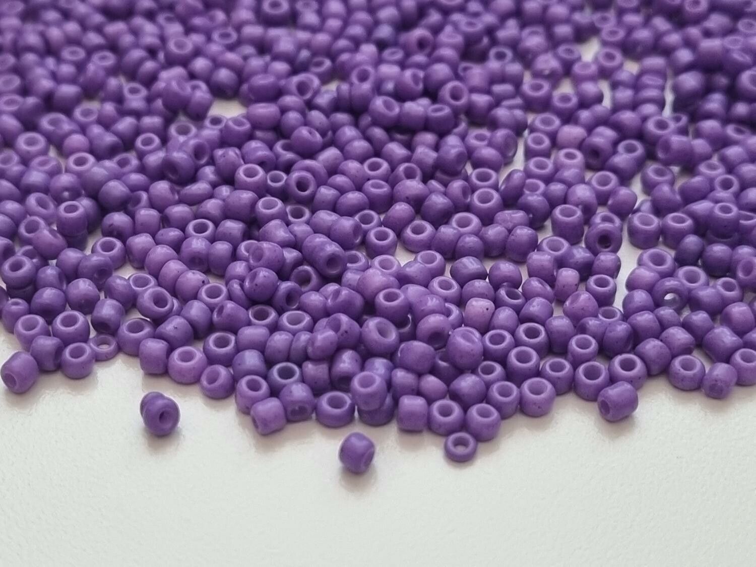 1000 små pärlor, fröpärlor, glaspärlor (2 mm) - Lila