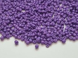1000 små pärlor, fröpärlor, glaspärlor (2 mm) - Lila