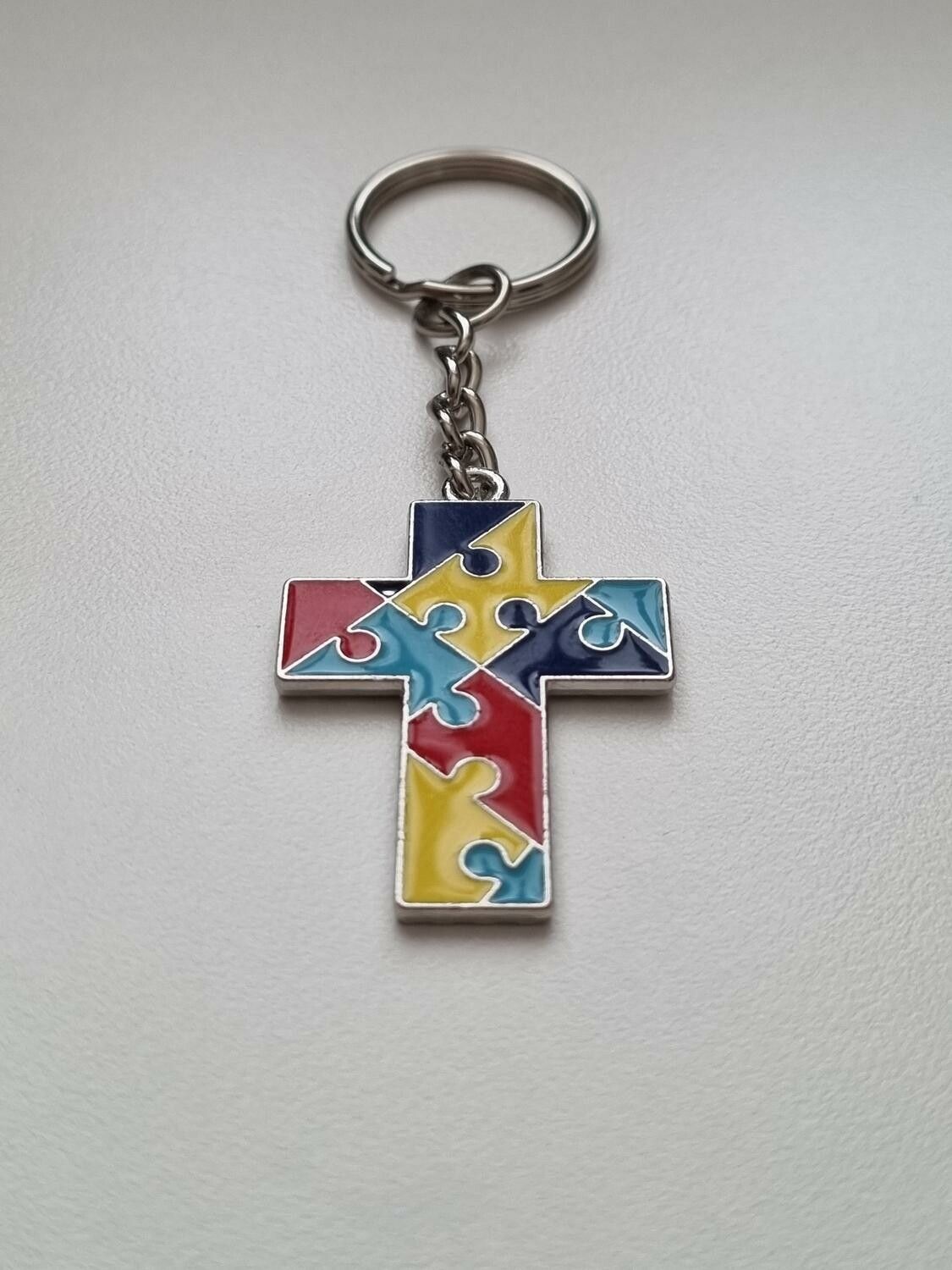 1 st nyckelring Kors, autism / medvetenhet
