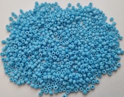 1000 små pärlor, fröpärlor, glaspärlor (2 mm) - Blå