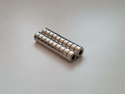10 st Neodymium magneter (6x3x3 mm) runda magneter med hål