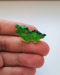 Handmålad krokodil / aligator, miniatyr för dekoration