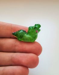 Handmålad krokodil / aligator, miniatyr för dekoration