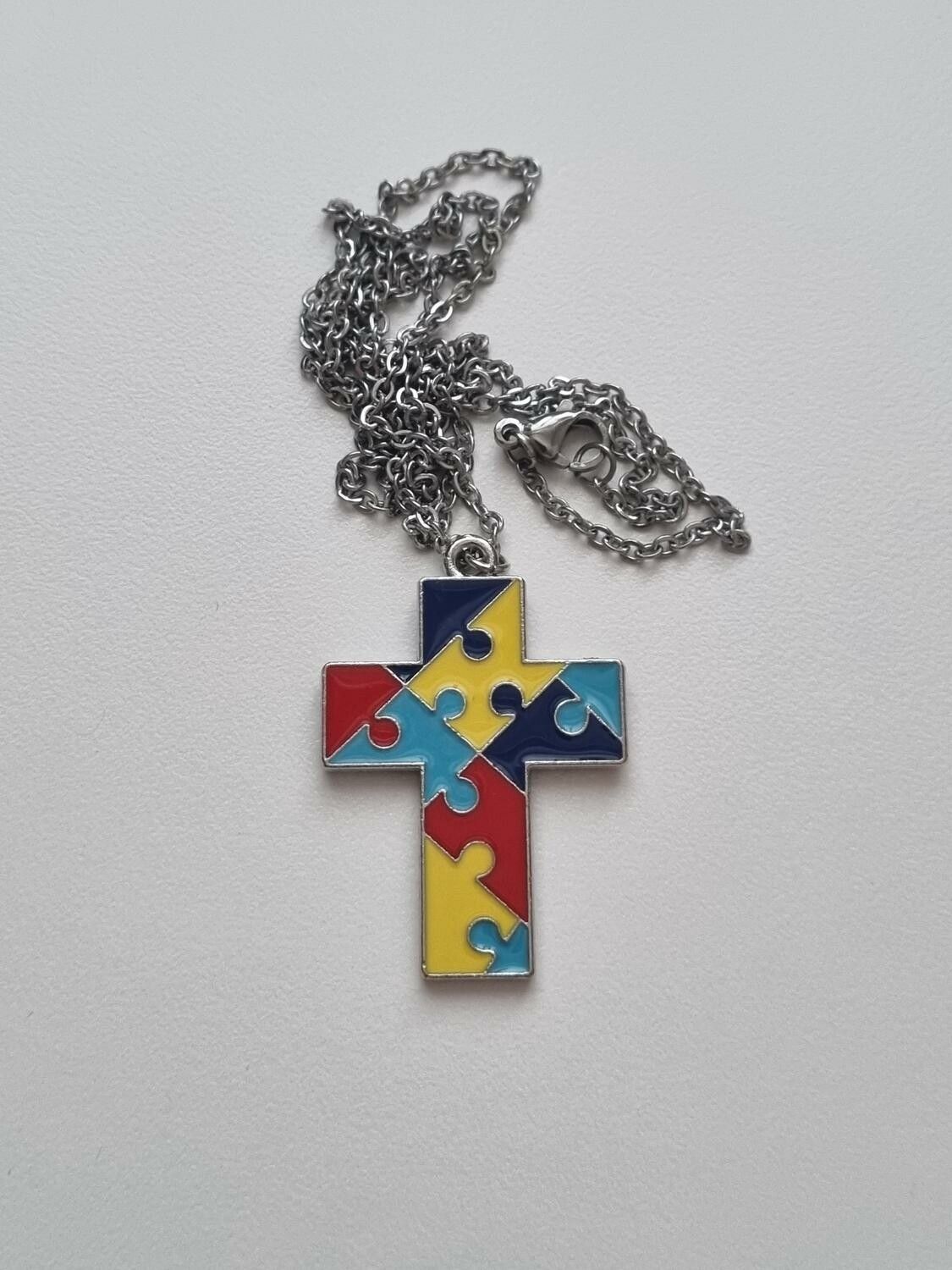 Halsband med pusselbit, autism / medvetenhet