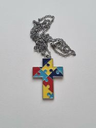 Halsband med pusselbit, autism / medvetenhet