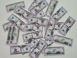 20 st miniatyrer - Sedlar Leksakspengar, Låtsaspengar - 50 dollar