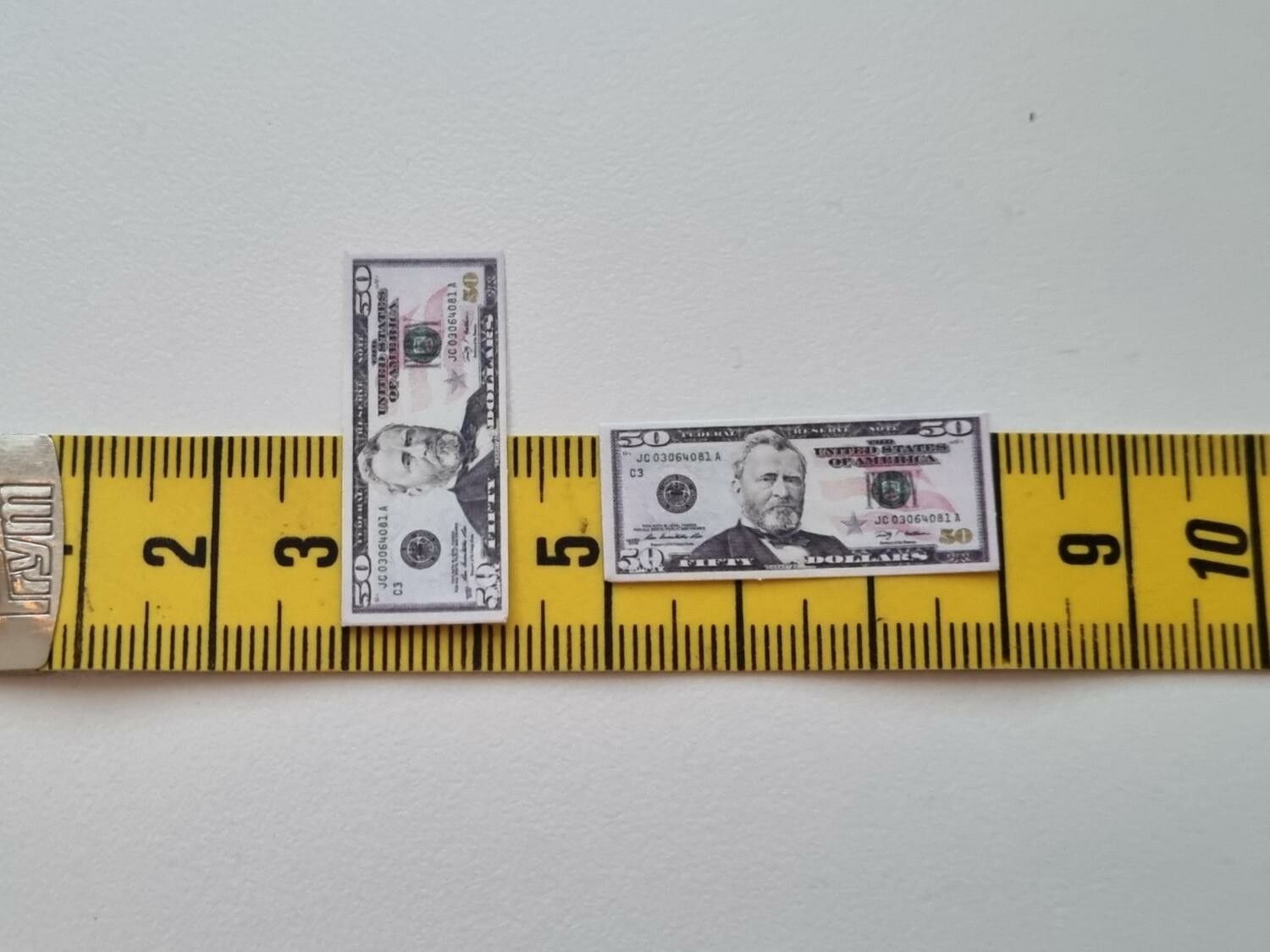 20 st miniatyrer - Sedlar Leksakspengar, Låtsaspengar - 50 dollar