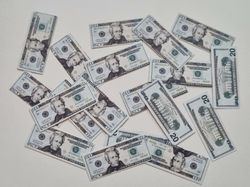 20 st miniatyrer - Sedlar Leksakspengar, Låtsaspengar - 20 dollar