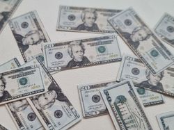 20 st miniatyrer - Sedlar Leksakspengar, Låtsaspengar - 20 dollar