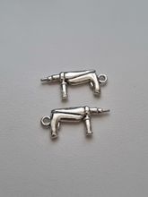 Berlocker Charms Miniatyr Borr / borrar, 2 st silverfärgade
