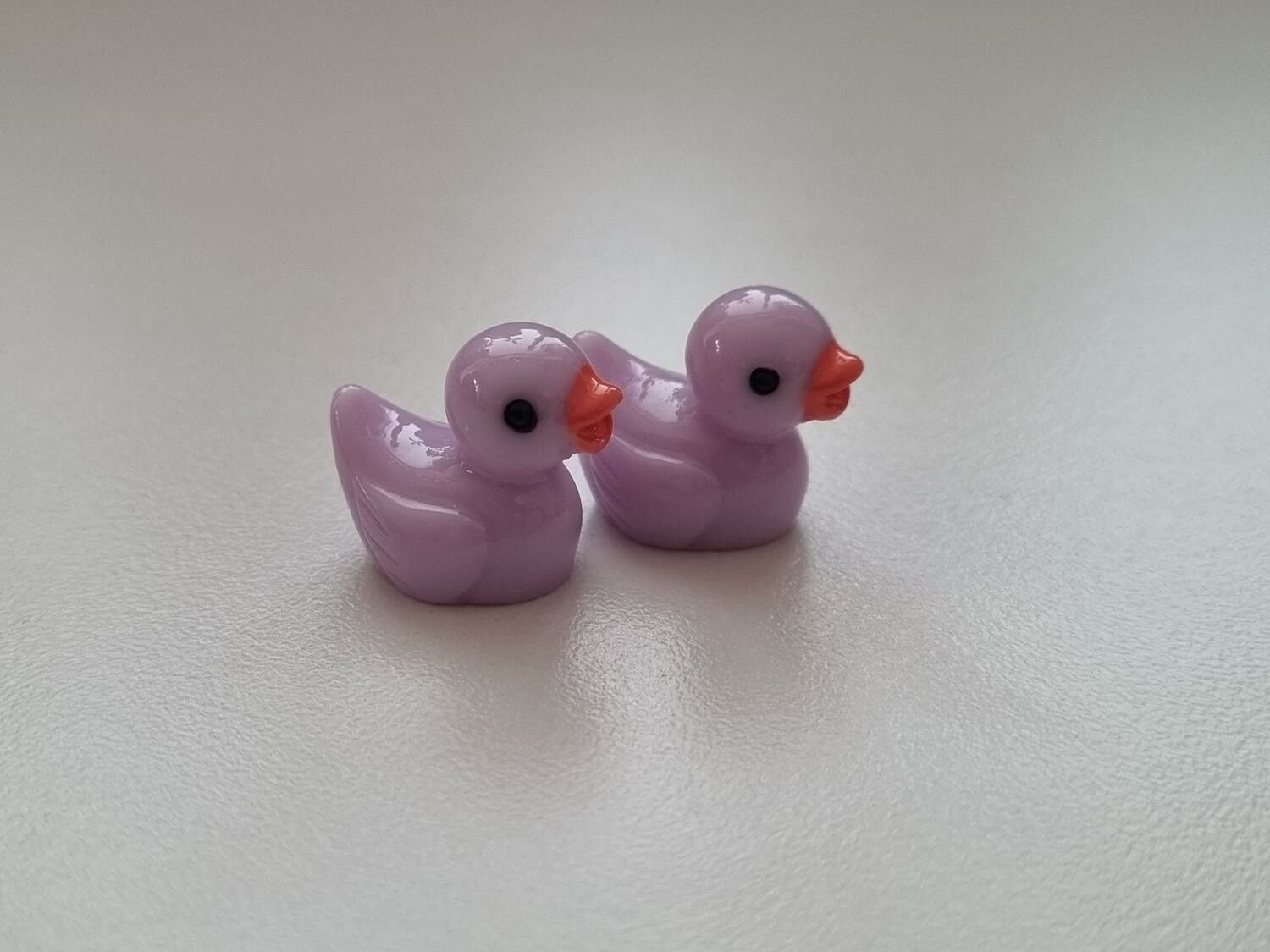 Miniatyr anka miniatyrankor ankungar (2 st lila)