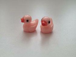 Miniatyr anka miniatyrankor ankungar (2 st rosa)