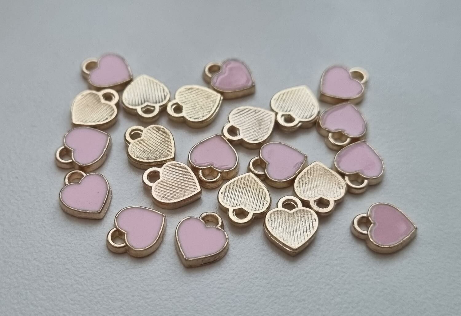 Berlocker Charms Hjärtan 10 st (rosa)