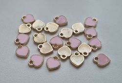 Berlocker Charms Hjärtan 10 st (rosa)