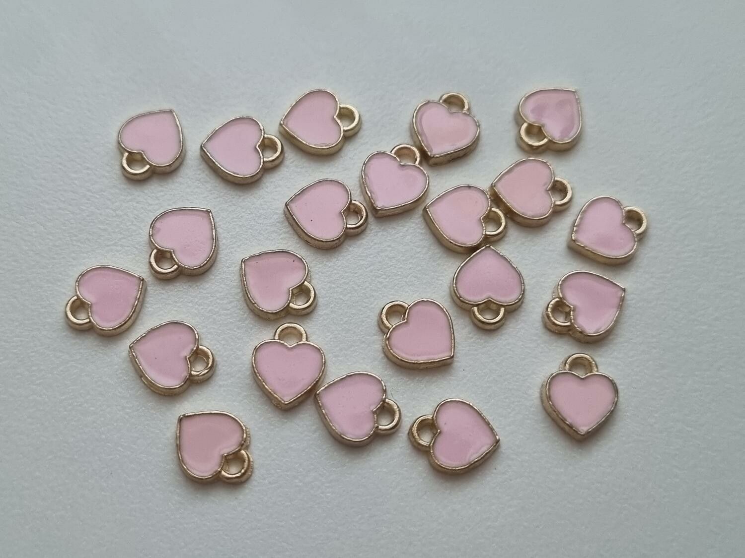 Berlocker Charms Hjärtan 10 st (rosa)