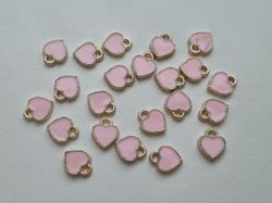 Berlocker Charms Hjärtan 10 st (rosa)