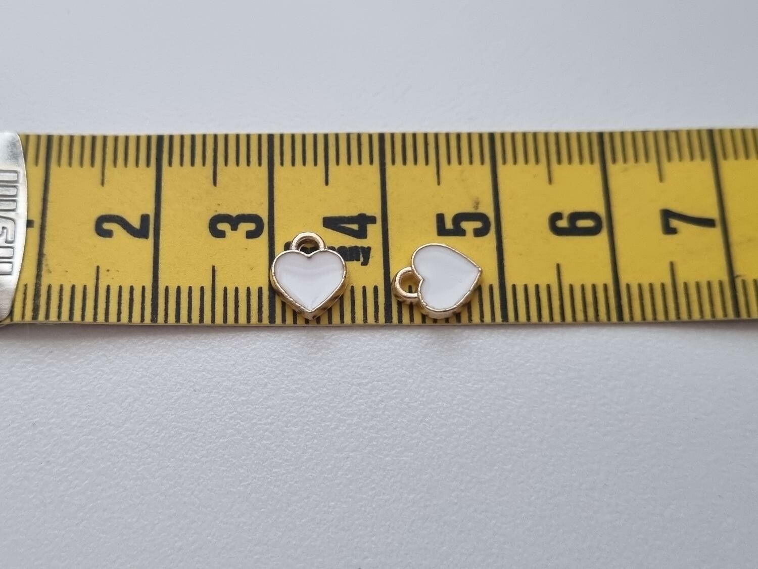 Berlocker Charms Hjärtan 10 st (vita)