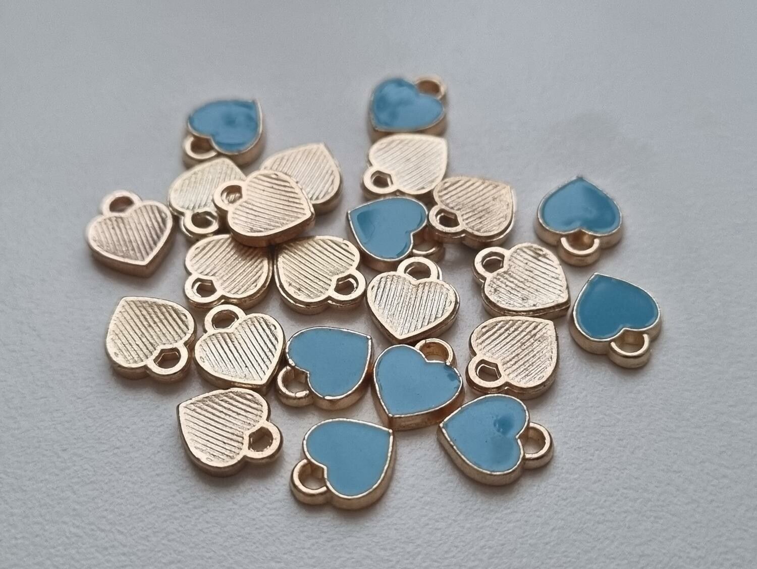 Berlocker Charms Hjärtan 10 st (blåa)