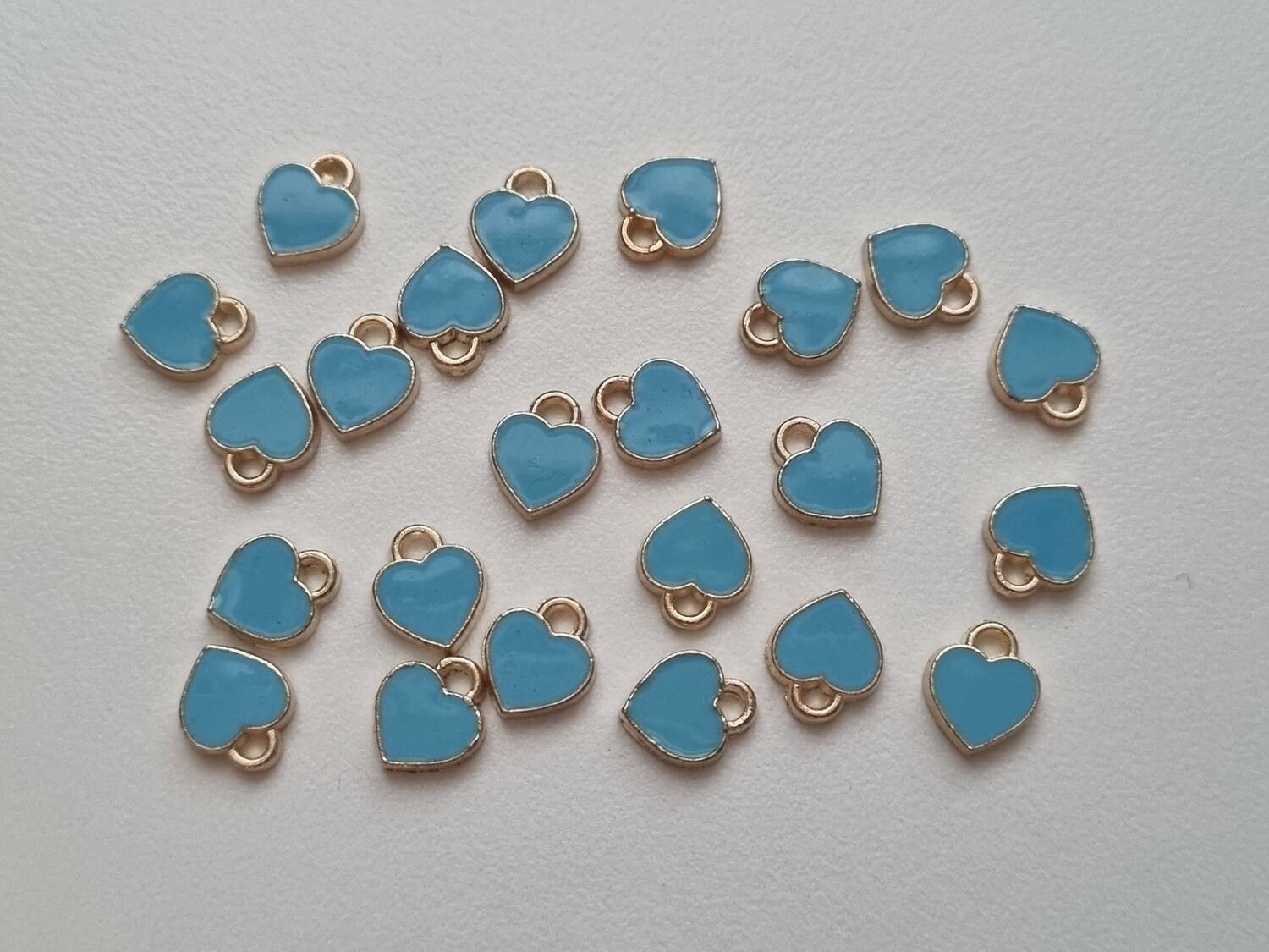 Berlocker Charms Hjärtan 10 st (blåa)