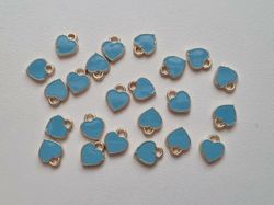 Berlocker Charms Hjärtan 10 st (blåa)