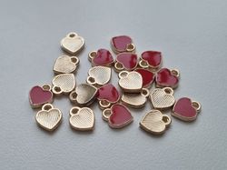 Berlocker Charms Hjärtan 10 st (röda)