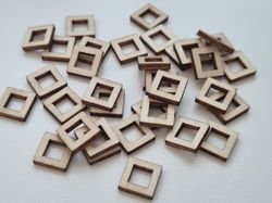 10 st träramar, trädekorationer, dekorationer för scrapbooking (1x1 cm)
