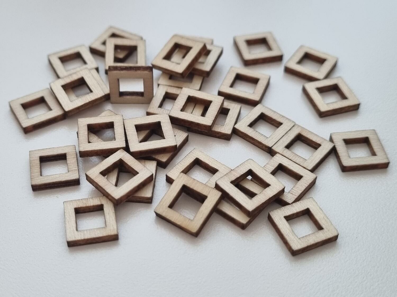 10 st träramar, trädekorationer, dekorationer för scrapbooking (1x1 cm)