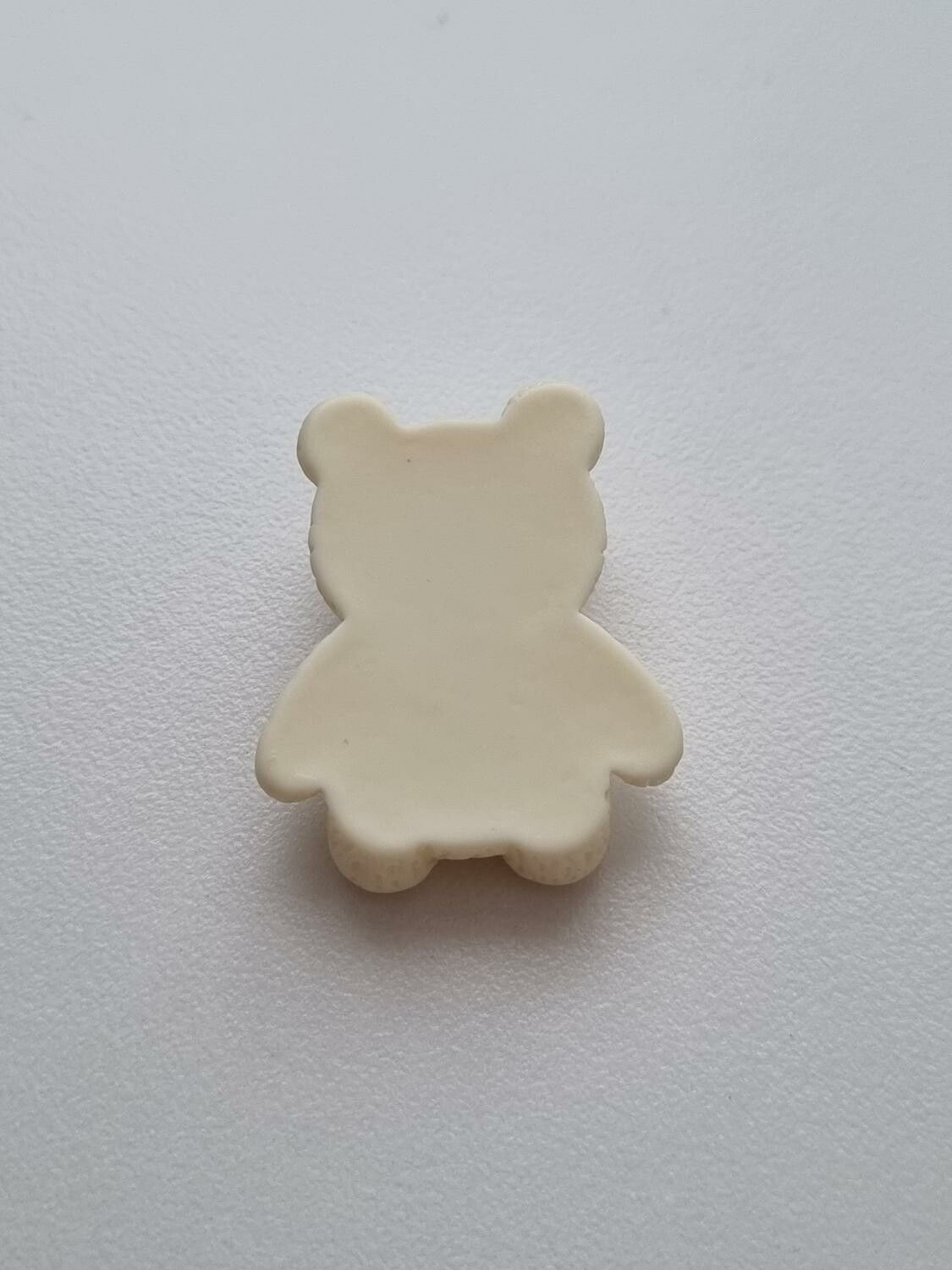 Nalle miniatyr, miniatyrnalle, mininalle (2,9 cm hög - Cremefärgad)
