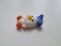 Miniatyr anka med rosett, miniatyranka (2,6 cm hög)