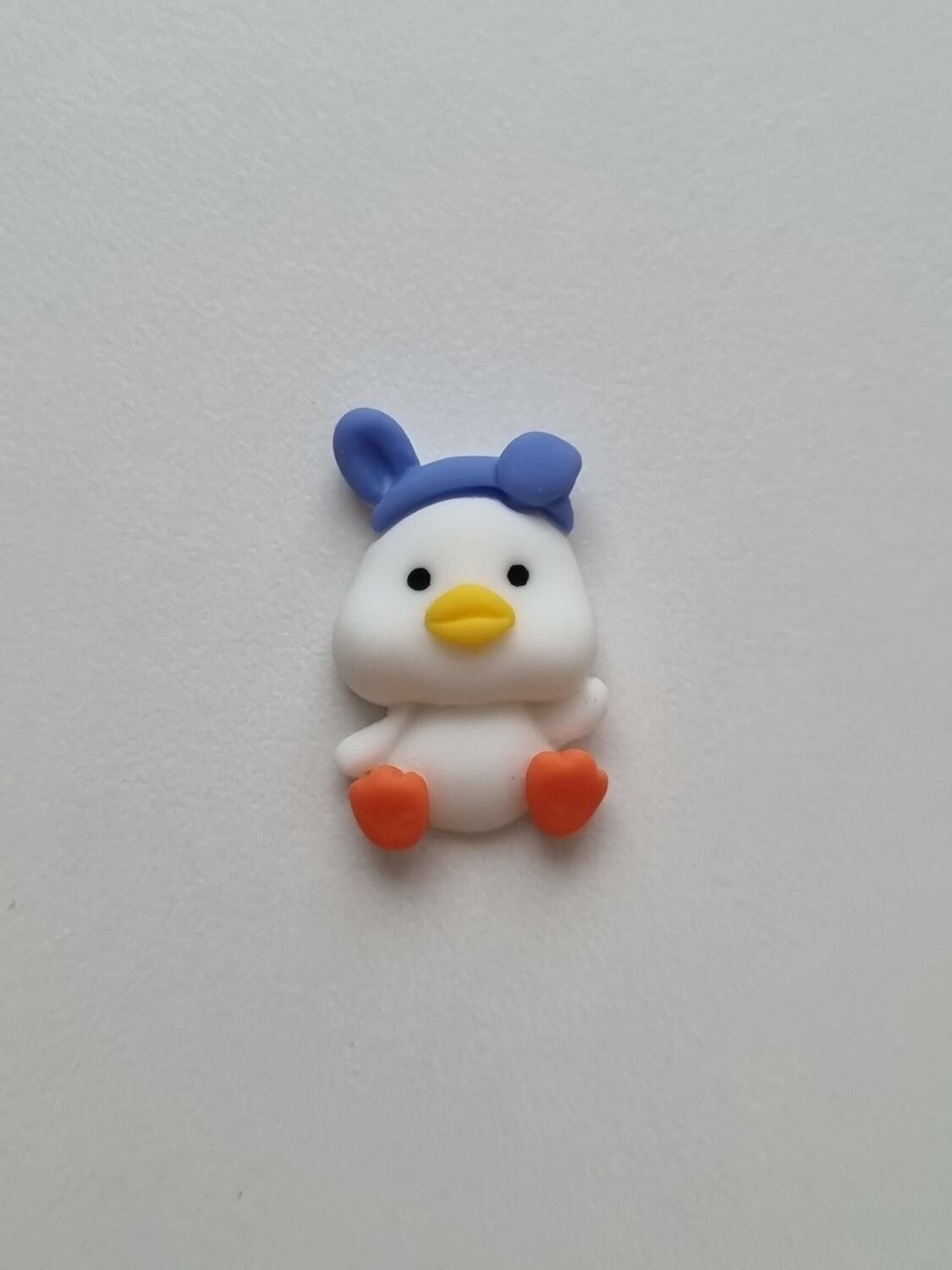 Miniatyr anka med rosett, miniatyranka (2,6 cm hög)