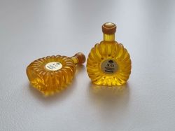 XO cognac, cognacflaskor, miniatyrer till dockskåp, tittskåp (2 st, orange/gul)