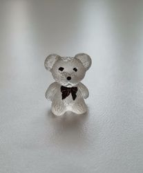 Handmålad nalle, miniatyr för dekoration (1,6 cm hög)