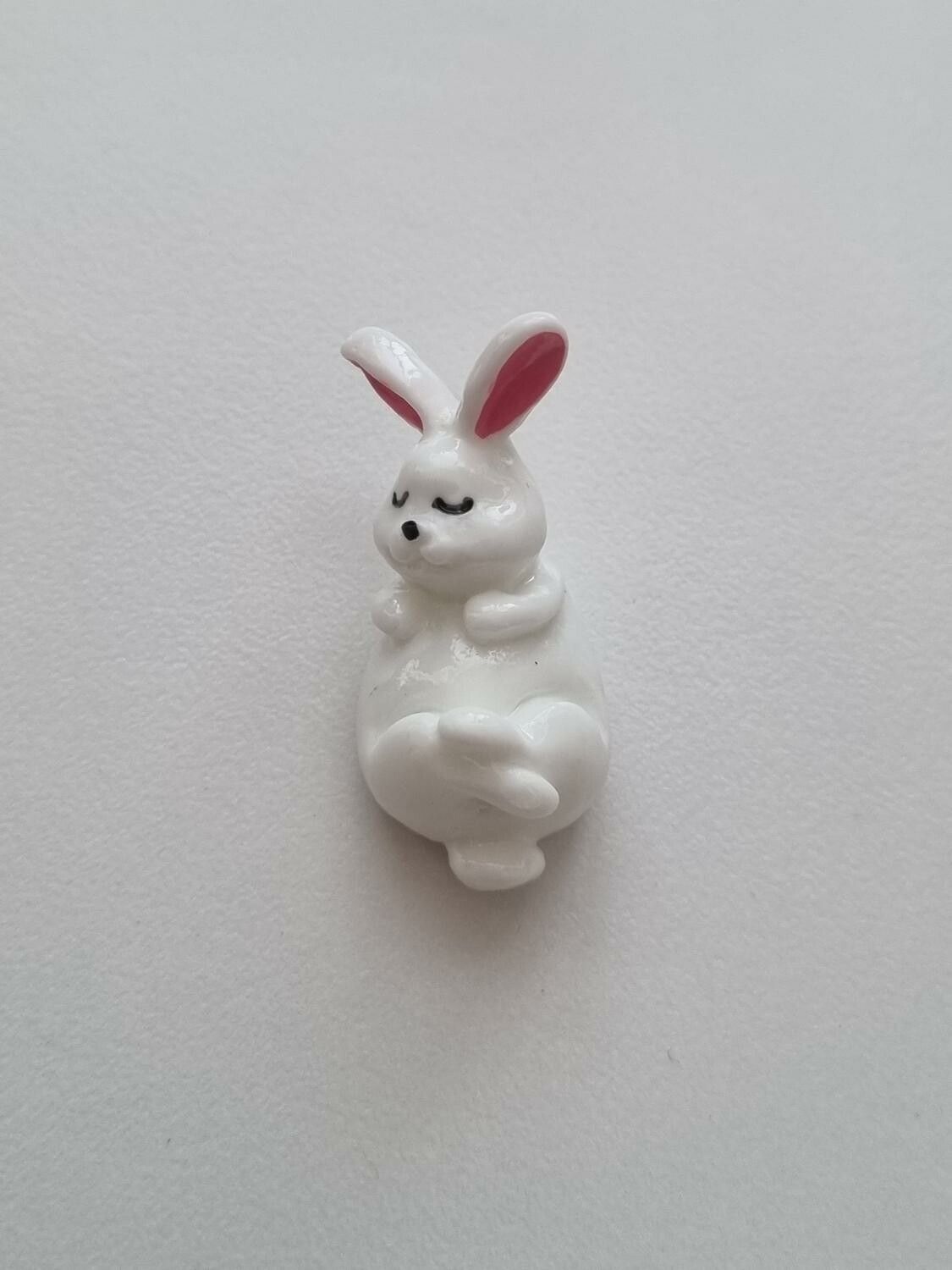 Handmålad kanin, miniatyr (2 cm hög)