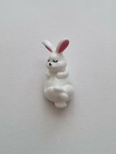 Handmålad kanin, miniatyr (2 cm hög)