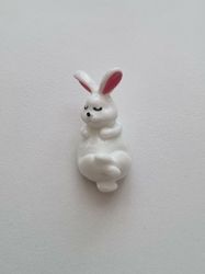 Handmålad kanin, miniatyr (2 cm hög)