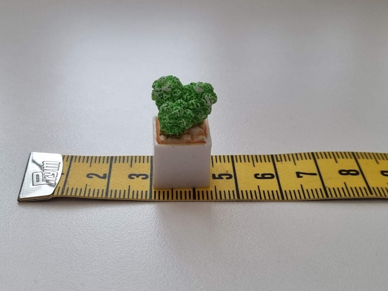 Handmålad kaktus i kruka, miniatyr, minikaktus (2,3 cm hög)
