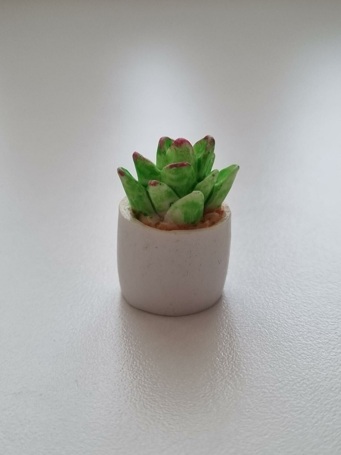 Handmålad kaktus i kruka, miniatyr, minikaktus (2,5 cm hög)