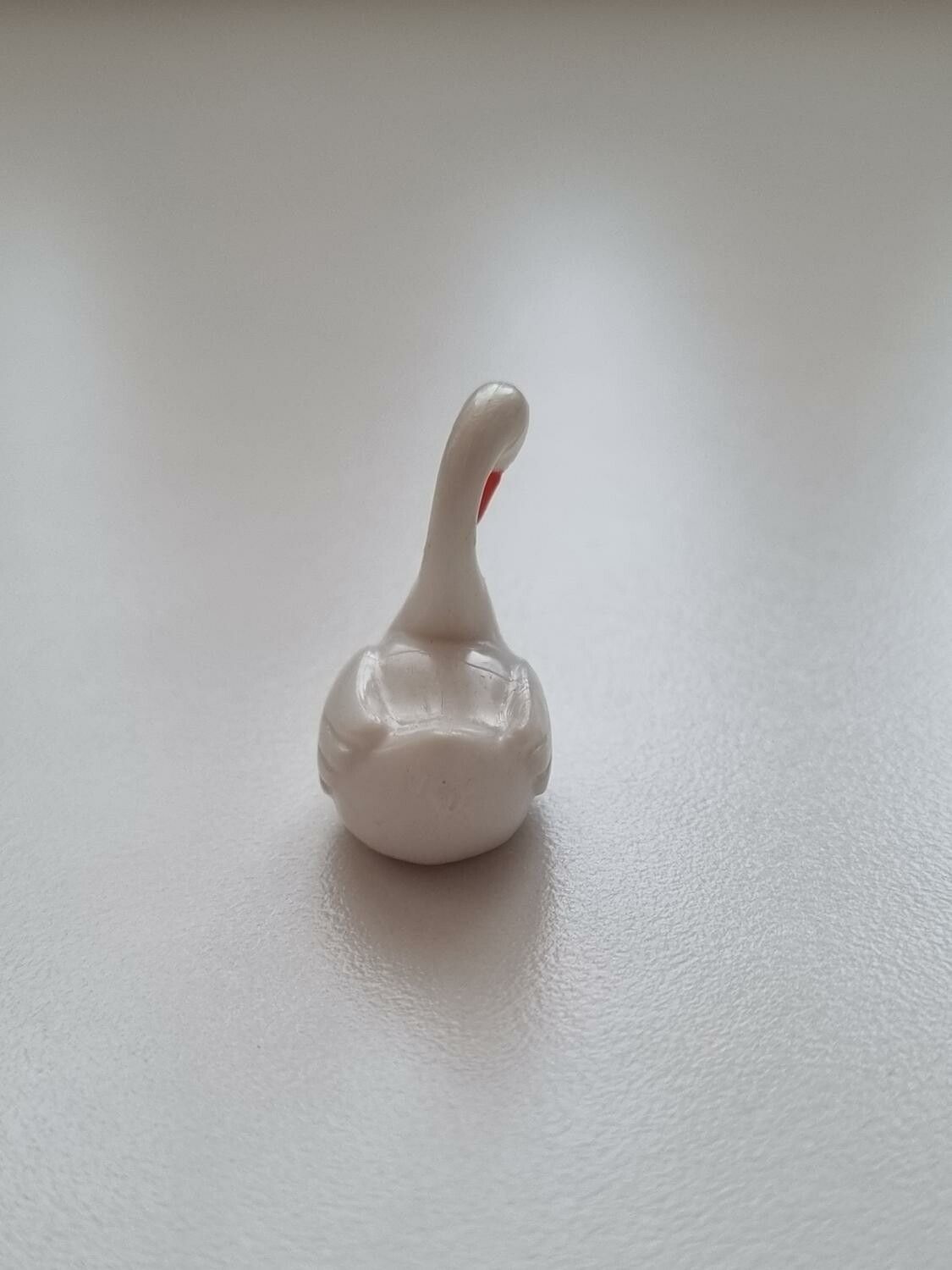 Handmålad svan, miniatyr, miniatyrsvan, minisvan (2,2 cm hög - Vit)