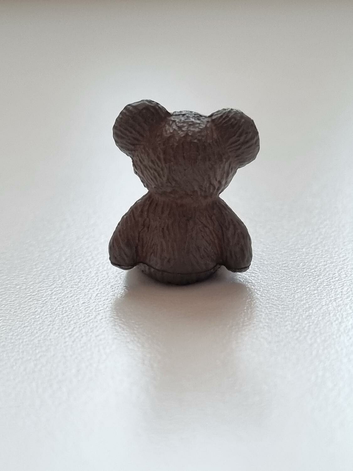 Nalle miniatyr, miniatyrnalle, mininalle (1,9 cm hög - Mörkbrun/svart)
