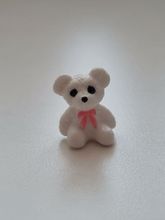 Nalle miniatyr, miniatyrnalle, mininalle (1,9 cm hög - Vit)
