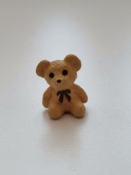 Nalle miniatyr, miniatyrnalle, mininalle (1,9 cm hög - Brun)