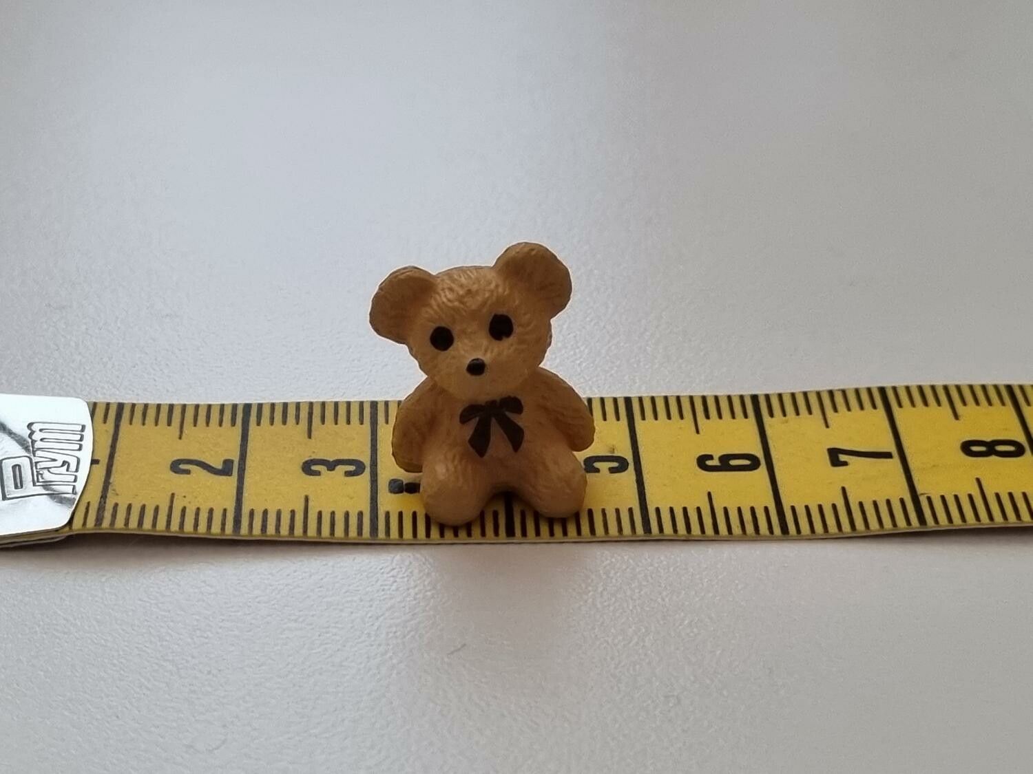 Nalle miniatyr, miniatyrnalle, mininalle (1,9 cm hög - Brun)