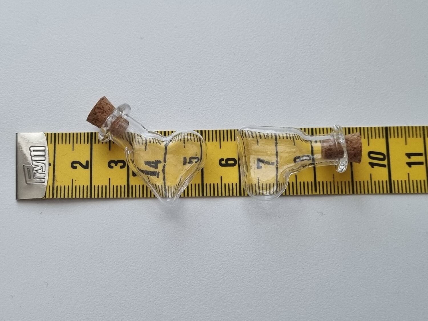 10 st små glasflaskor med kork, flaskor miniatyrer glasburkar (2,8 x 2 cm)