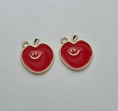 Smiley äpplen, glada äpplen - Gulliga charms / berlocker