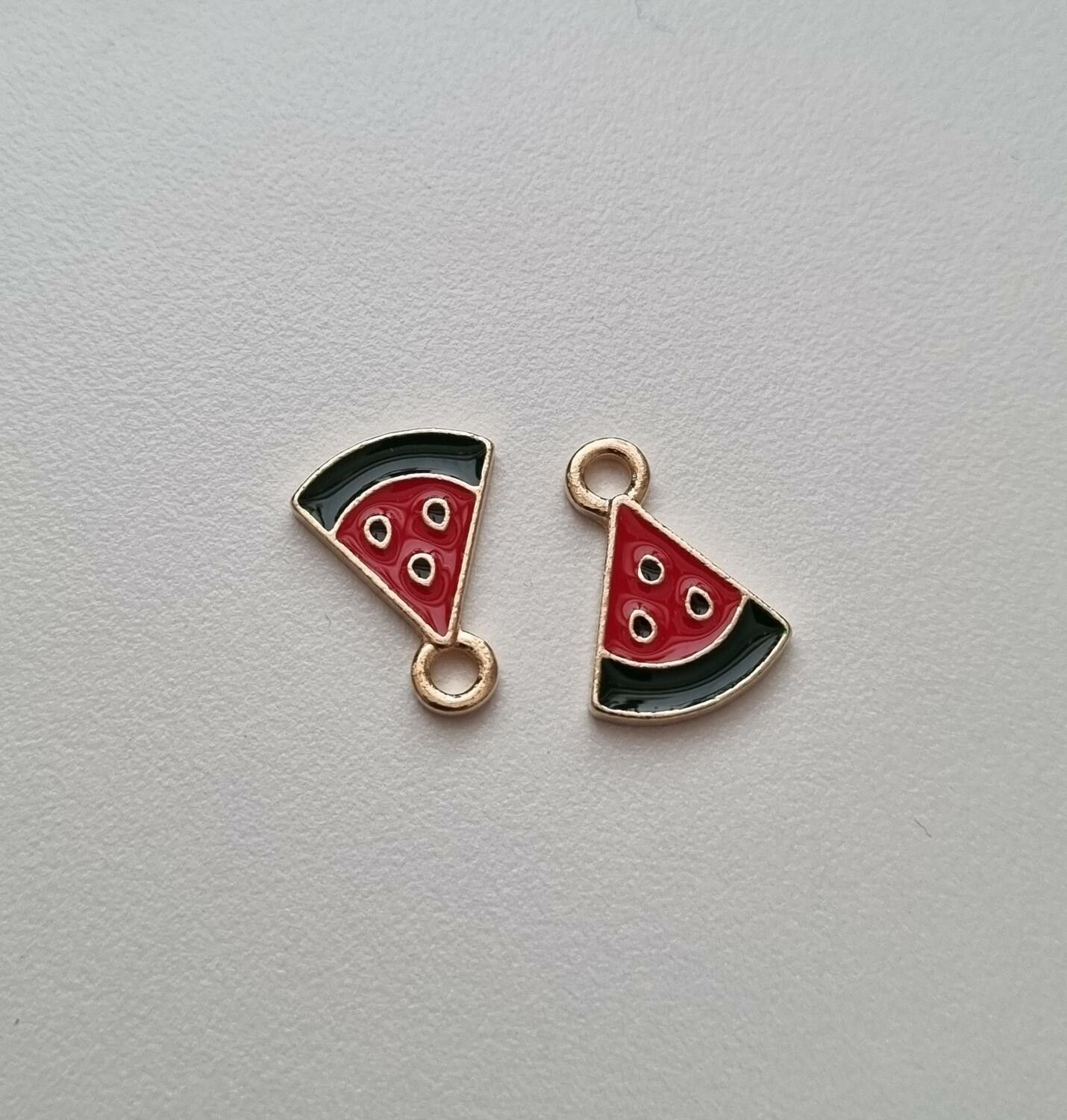 2 st meloner, melonberlocker, melonbitar, charms