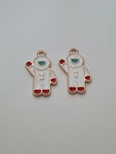 Astronauter, berlocker, charms miniatyrer (2 st)