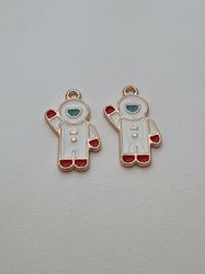 Astronauter, berlocker, charms miniatyrer (2 st)
