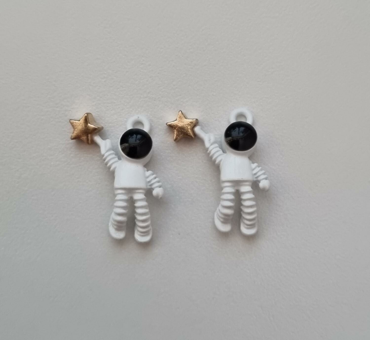 Astronauter, berlocker, charms miniatyrer (2 st)