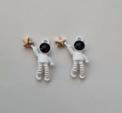 Astronauter, berlocker, charms miniatyrer (2 st)